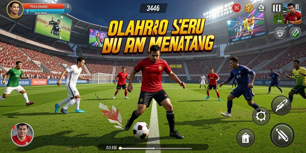 Tampilan gameplay seru dalam olahraga dengan grafis menarik.