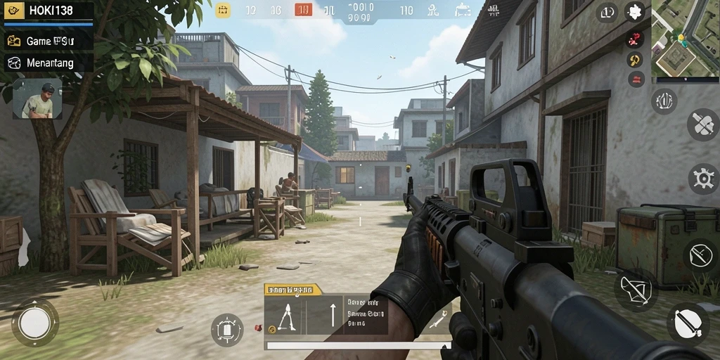 Screenshot gameplay HOKI138 yang menampilkan aksi tembak menembak yang seru.