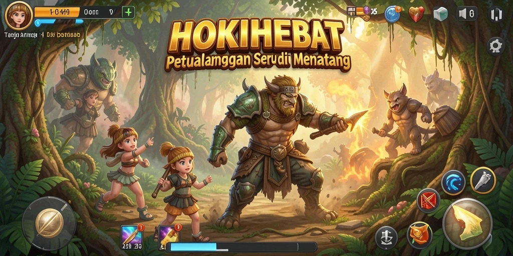Tampilan gameplay seru dari HOKIHEBAT saat menjelajahi dunia petualangan.