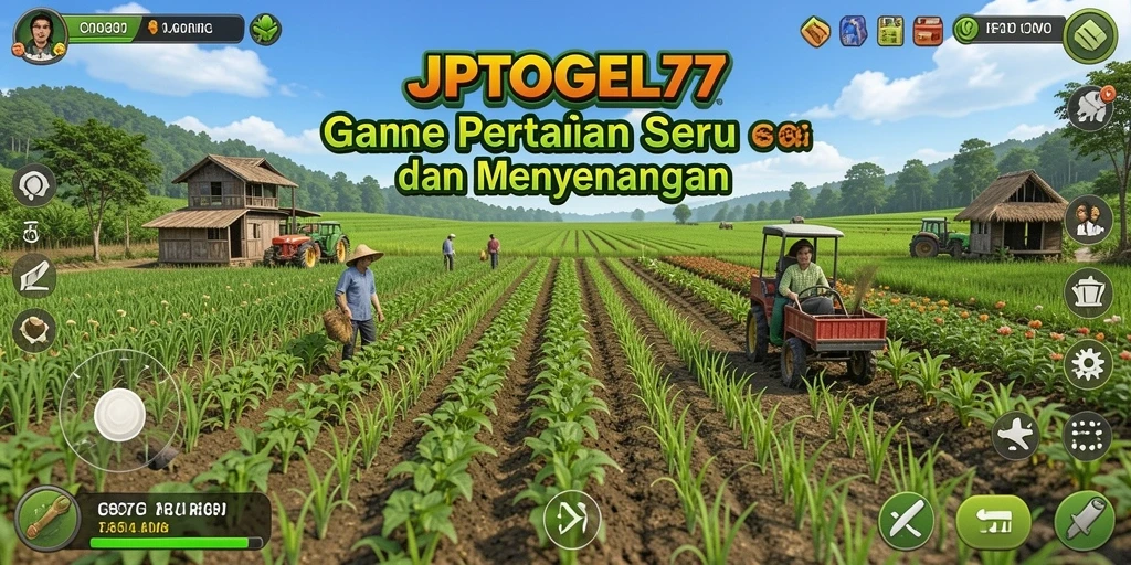 Tampilan gameplay JPTOGEL77 yang seru dengan lahan pertanian yang subur.