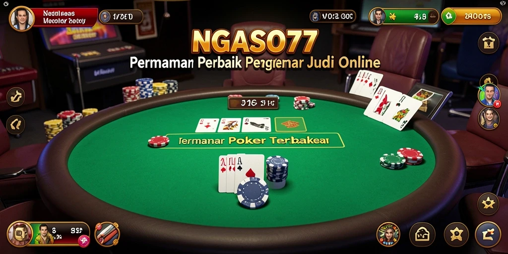 Tampilan menarik dari gameplay poker NGASO77 yang mendebarkan.