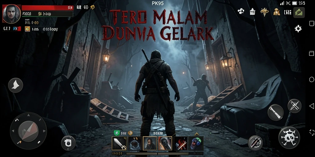 Tampilan gameplay menegangkan di dunia gelap PK95.