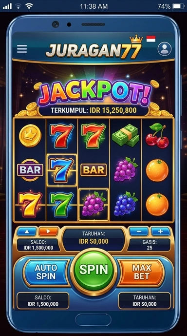 Screenshot aplikasi terbaru dari juragan77 yang mudah dinavigasi.